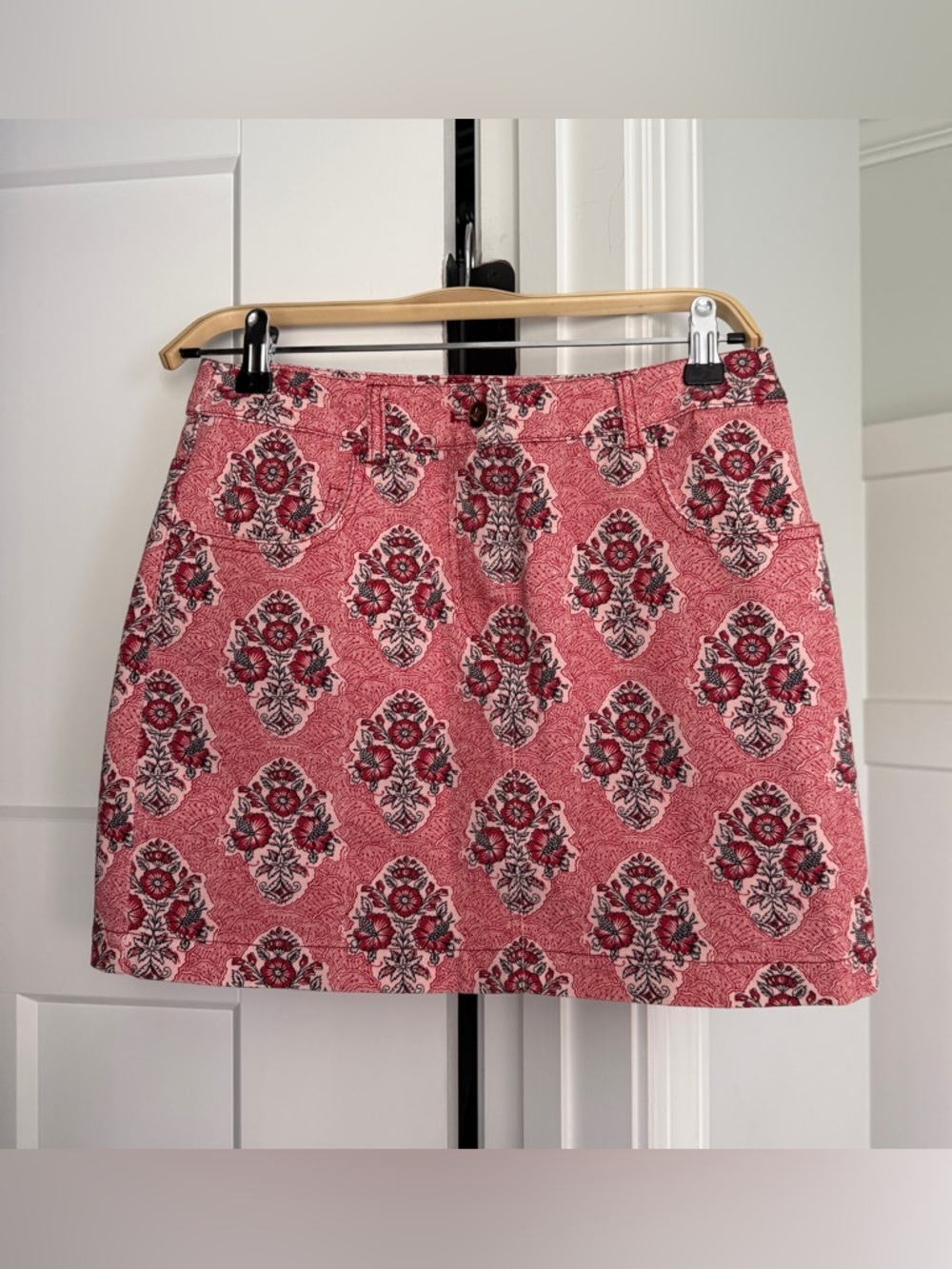 Tuckernuck Scarlet Sonata Denim Pippa Mini Skirt Printed‎ Pink Floral